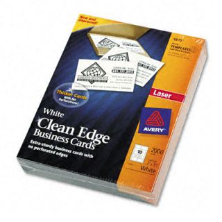 Avery Clean Edge Laser Business Cards