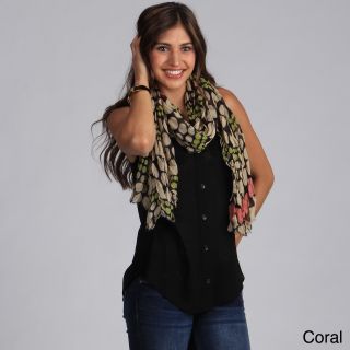 Womens Dotted Print Lightweight Scarf