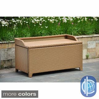 International Caravan Barcelona Resin Wicker/aluminum Outdoor Storage Bench