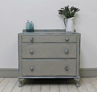 distressed vintage three drawer chest by distressed but not forsaken