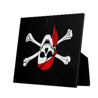 Pirate Flag Skull and Crossbones Jolly Roger Display Plaques