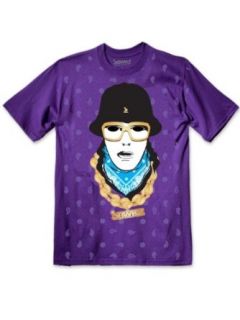 Jabbawockeez B boy Bandana t shirt in Purple (X Large) Clothing