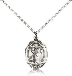 St. Rocco Medal, Sterling Silver, Medium, Dime Size Bliss Jewelry