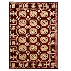 Hand tufted Tempest Ivory/red Oriental Area Rug (8 X 11)