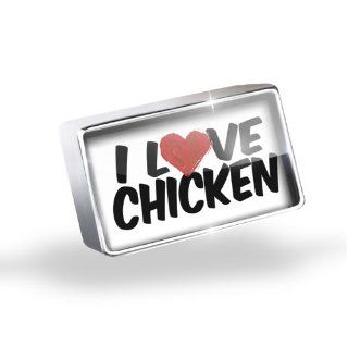 Floating Charm I Love Chicken Fits Glass Lockets, Neonblond NEONBLOND Jewelry