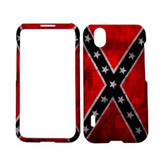 LG OPTIMUS BLACK P970 / LG MARQUEE LS855 CONFEDERATE FLAG HARD PLASTIC SNAP ON PROTECTOR COVER CASE Cell Phones & Accessories