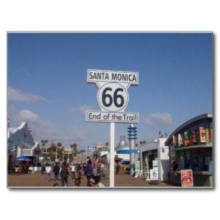 Santa Monica, California   RT 66 Postcard