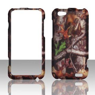 2D Camo Trunk V HTC One V Virgin Mobile, U. S. Cellular Case Cover Hard Phone Case Snap on Cover Rubberized Touch Faceplates Cell Phones & Accessories