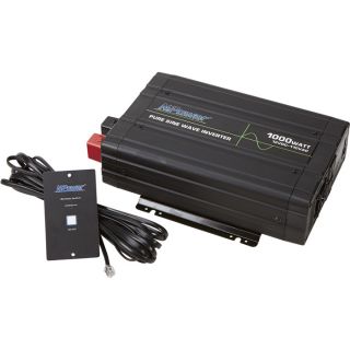 NPower XRP Pure Sine Wave Inverter with Remote Control — 1,000 Watt, 2 AC Outlets  Pure Sinewave