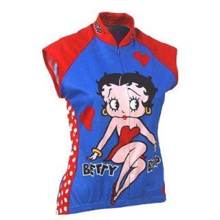 Betty Boop Women's SLEEVELESS Cycling Jersey, Small Clothing