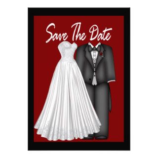 Tuxedo and Gown Wedding Invites