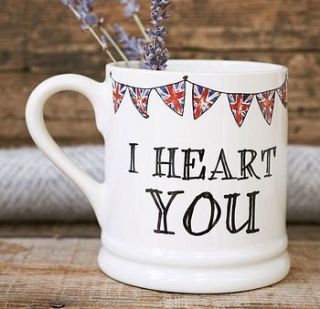 ' i heart you' mug by sweet william designs