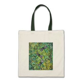 Dragonflies and Swirls, Graphic art Products Bags
