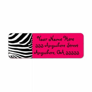Zebra print return address labels