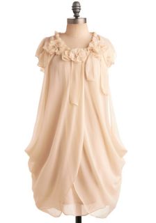 Ryu Ivory Rose Dress  Mod Retro Vintage Dresses