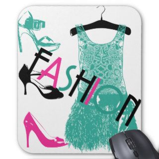Lacy Dress in Turquoise Mouse Pad