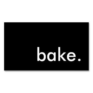 bake. (color customizable) business card template