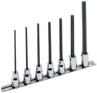 Armstrong 15 425 7 Piece 3/8 Inch Drive Extra Long Hex Driver Socket Set   Hex Wrench Holder  