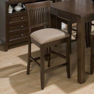 Jofran 425 BS610KD Norse Counter Height Stool in Rich Brown (Set of 2) Barstools Kitchen & Dining
