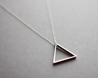 single triangle necklace by fawn and rose