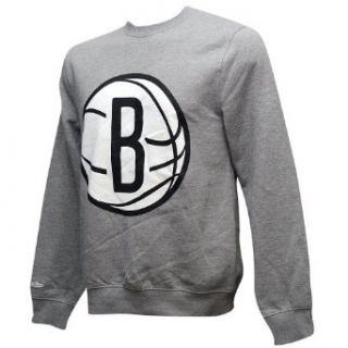 Brooklyn Nets Mitchell & Ness Current Logo Crew Sweatshirt (3XL) Clothing