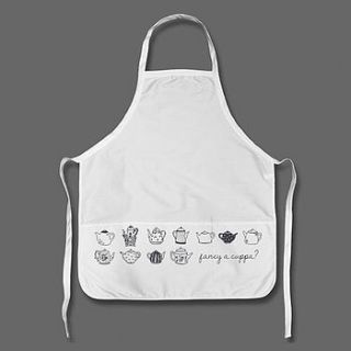 'fancy a cuppa?' apron by nicole stollery design