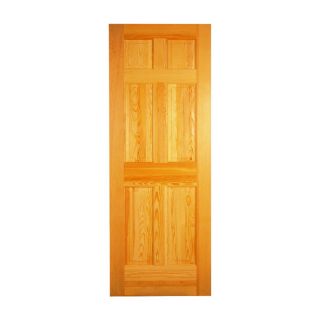 ReliaBilt 36 in x 80 in 6 Panel Oak Solid Core Non Bored Interior Slab Door