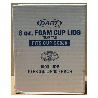 DART 8oz FOAM CUP LIDS FOR CC8J8 FOAM CUPS * 1000 LIDS