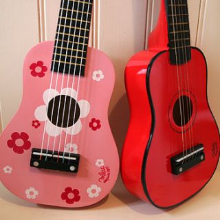 wooden toy guitars by berry red