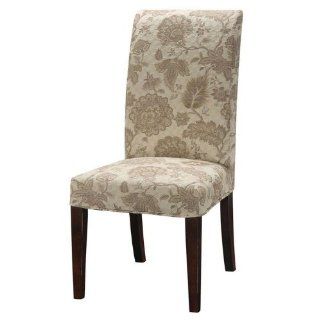 Powell Woven Gold with Taupe Floral Pattern Slip Over, Fits 741 440 Chair   Dining Chair Slipcovers