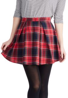 Refined Research Skirt in Red  Mod Retro Vintage Skirts