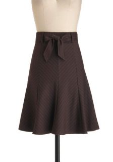 Profesh Pinstripes Skirt in Brown  Mod Retro Vintage Skirts