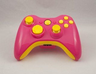 GLOSS PINK/YELLOW Xbox 360 Modded Controller (Rapid Fire) COD GHOSTS, Call of Duty MW3, Black Ops 2, MW2, MOD GAMEPAD Video Games