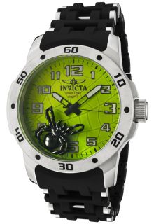 Invicta 1123  Watches,Mens Sea Spider Green Dial Black Polyurethane and Stainless Steel, Casual Invicta Quartz Watches