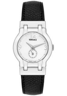 Versace BSQ91D009S009/W  Watches,Womens Madison Black Leather, Casual Versace Quartz Watches