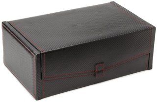 Diplomat 31 444 Carbon Fiber Ten Watch Case with Black Suede Interior and 2 Storage Compartments  Watch Case Watches