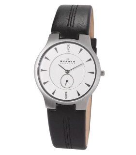 Skagen Men's 433LSLC Black Leather Watch Skagen Watches