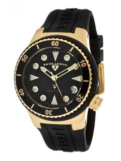 Womens Neptune Gold & Black Watch by Swiss Legend Watches