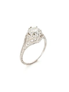 Vintage Diamond Filigree Ring by Estate Fine Jewelry