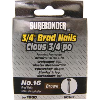 Sure Bonder Brad Nails — 3/4in. Size, Model# 16034B  Brad Nails