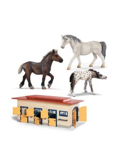 Horse & Foal Stable Set by Schleich