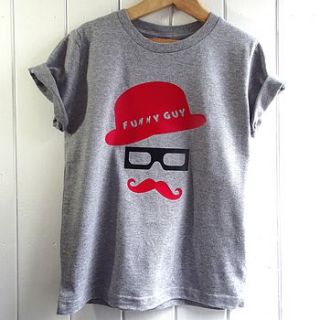 'funny guy' child's character organic tee by rosie jo's