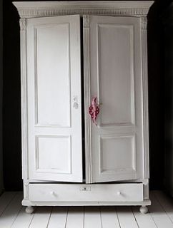 large white painted armoire/cupboard by ruby and betty's attic