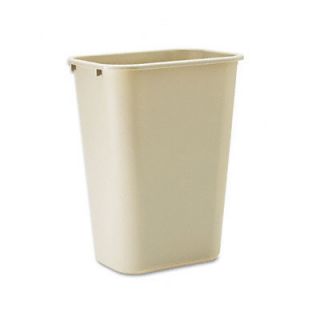 Rubbermaid Commercial Deskside Plastic Wastebasket, Rectangular, 3 1/2