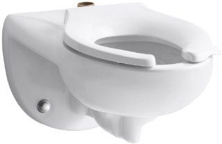 Kohler K 4325 0 Kingston 1.28 Toilet Bowl with Top Spud, Less Seat, White    