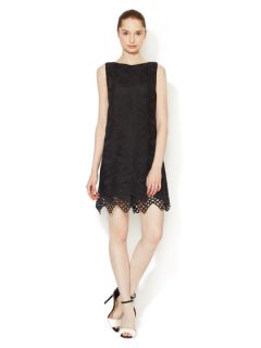 Lily Lace Shift Dress with Velvet Trim by Anna Sui