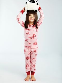 Girls Pink Bows Pajama Set by Bedhead
