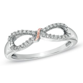 10 CT. T.W. Diamond Infinity Loop Ring in Sterling Silver and 14K