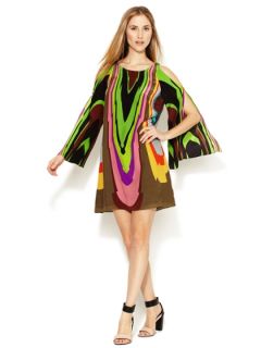Silk Butterfly Sleeve Dress by Milly