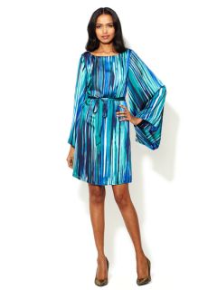 Scarf Sleeve Printed Dress by Laundry by Shelli Segal